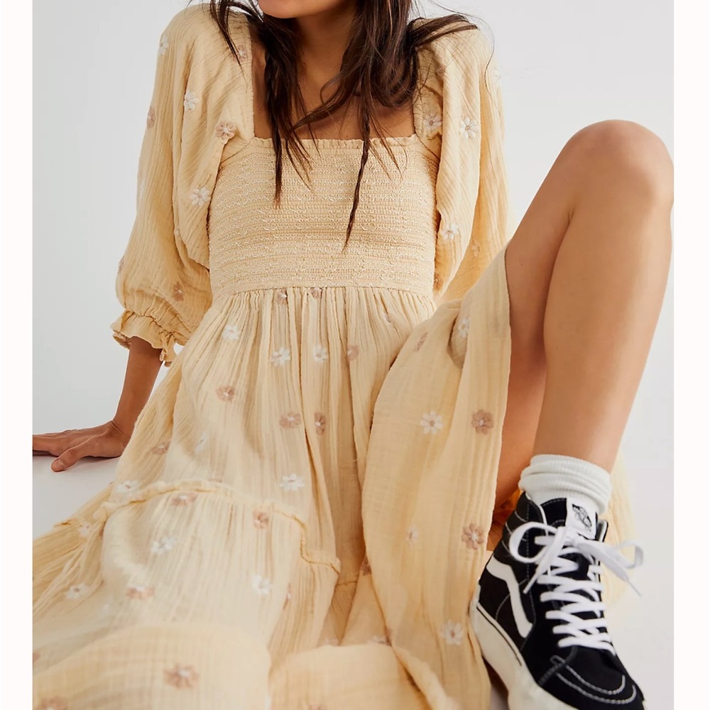 Free People Dahlia embroidered maxi dress